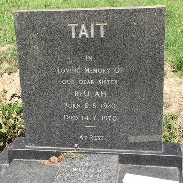 TAIT Beulah 1920-1970 :: TAIT William 1922-1998 