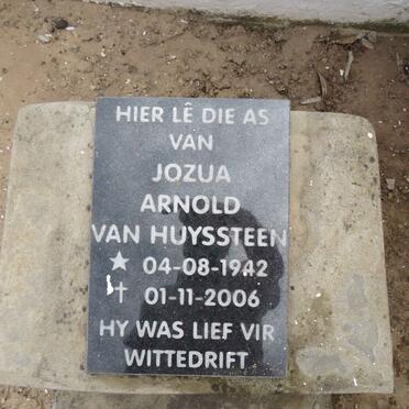 HUYSSTEEN Jozua Arnold, van 1942-2006