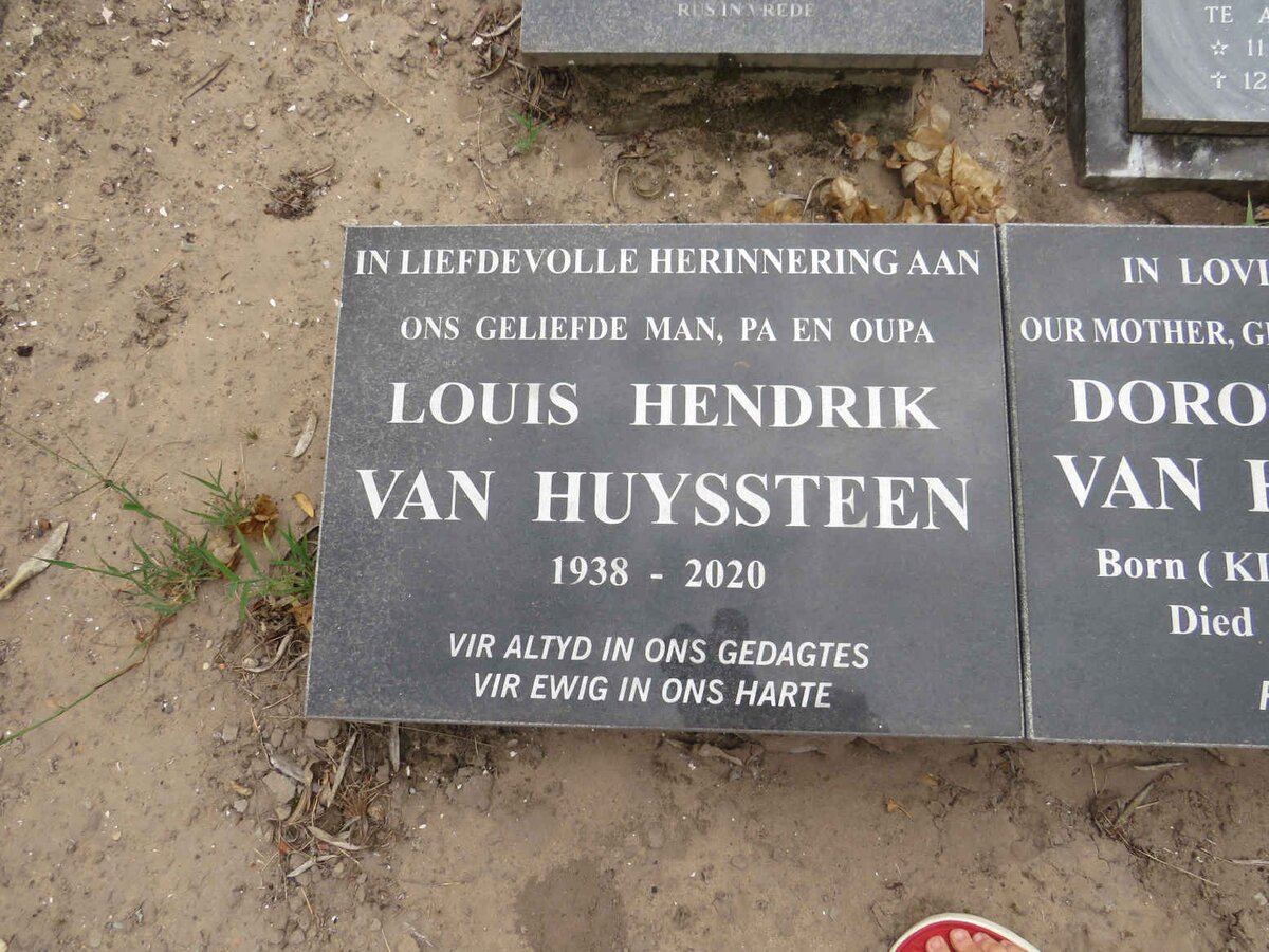 HUYSSTEEN Louis Hendrik, van 1938-2020