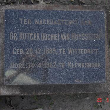 HUYSSTEEN Rutger, van 1889-1962