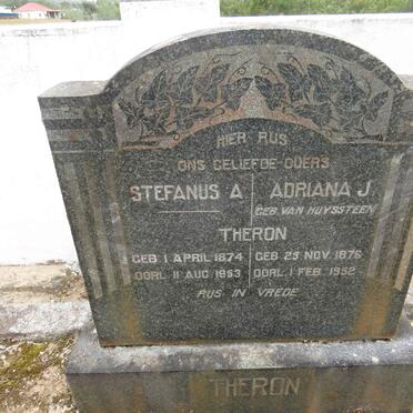 THERON Stefanus A. 1874-1953 & Adriana J. VAN HUYSSTEEN 1876-1952 
