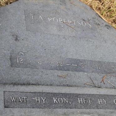 ROBERTSON T.A. 1932-1972