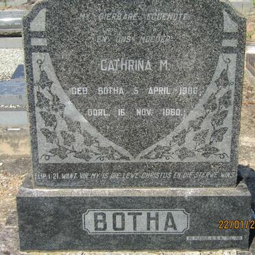 BOTHA Cathrina M. nee BOTHA 1906-1960