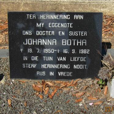 BOTHA Johanna 1950-1982