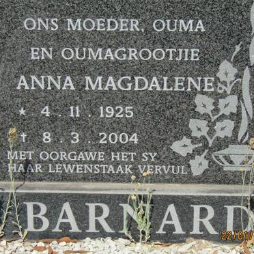 BARNARD Anna Magdalene 1925-2004