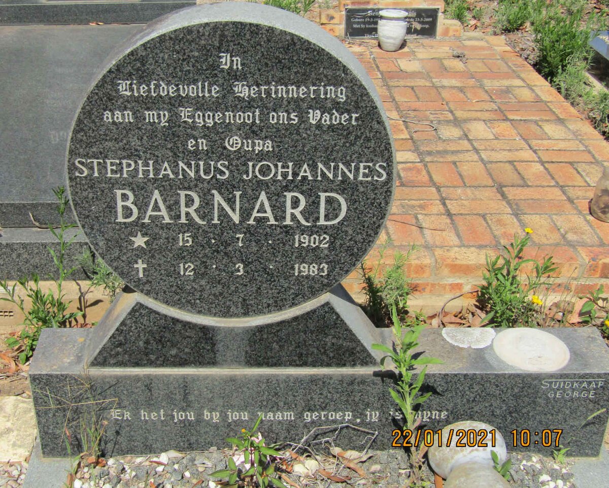 BARNARD Stephanus Johannes 1902-1983