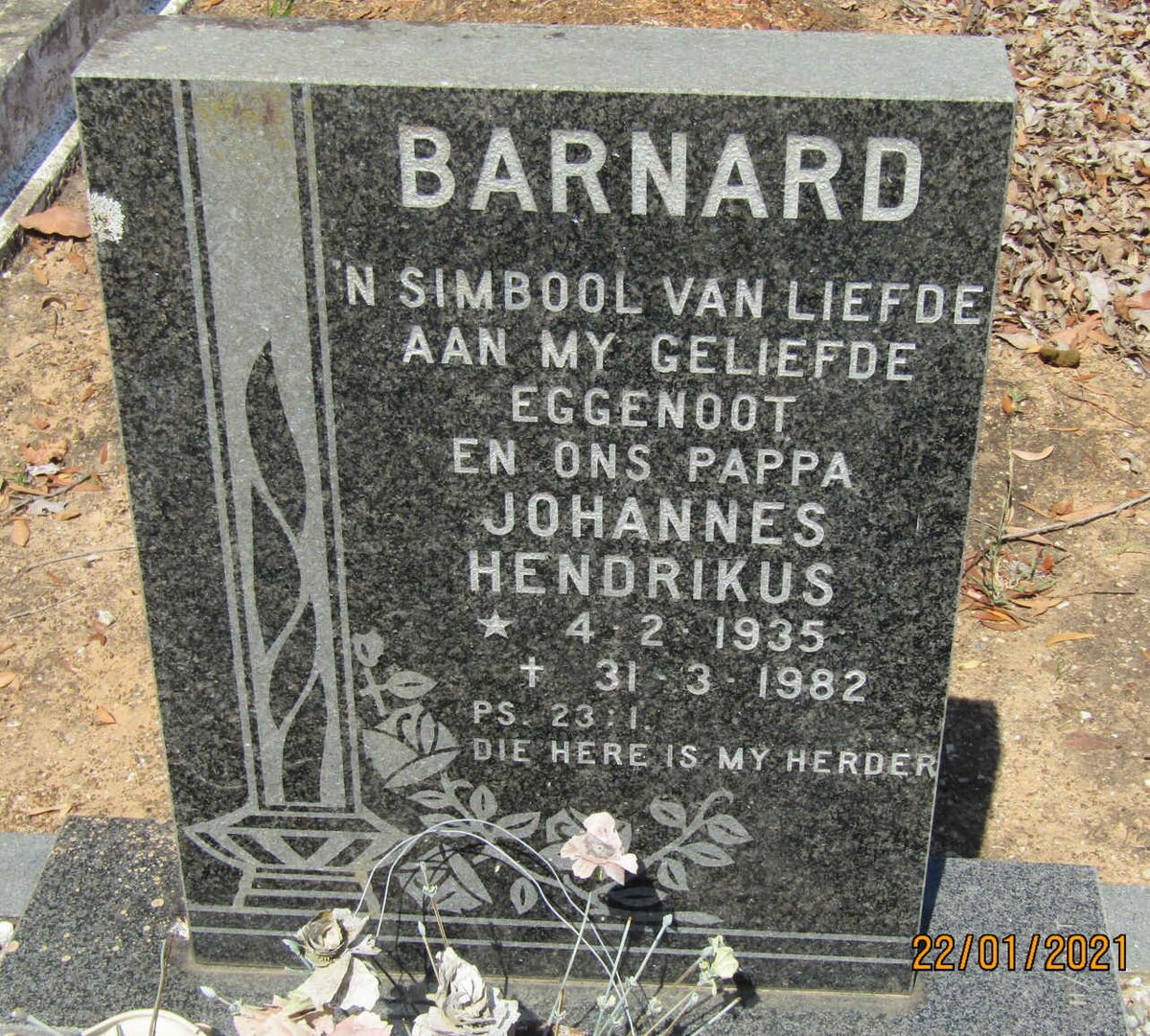 BARNARD Johannes Hendrikus 1935-1982