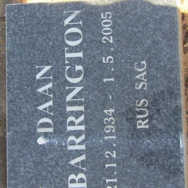 BARRINGTON Daan 1934-2005