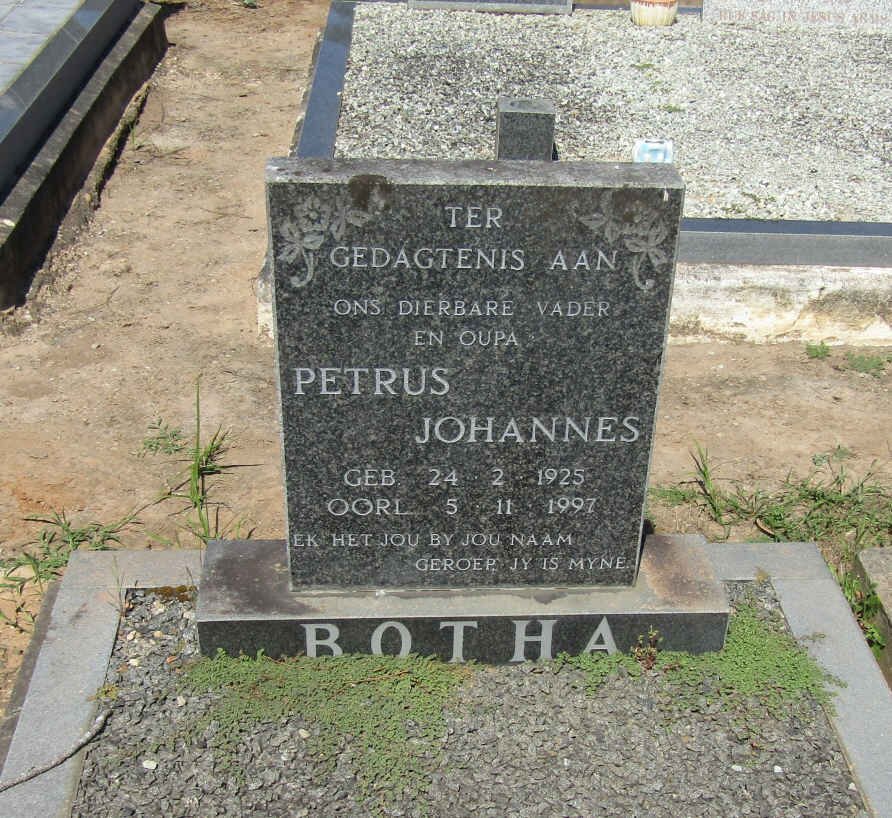 BOTHA Petrus Johannes 1925-1997