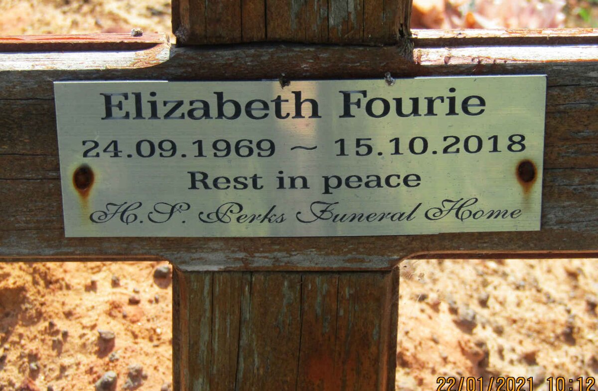 FOURIE Elizabeth 1969-2018