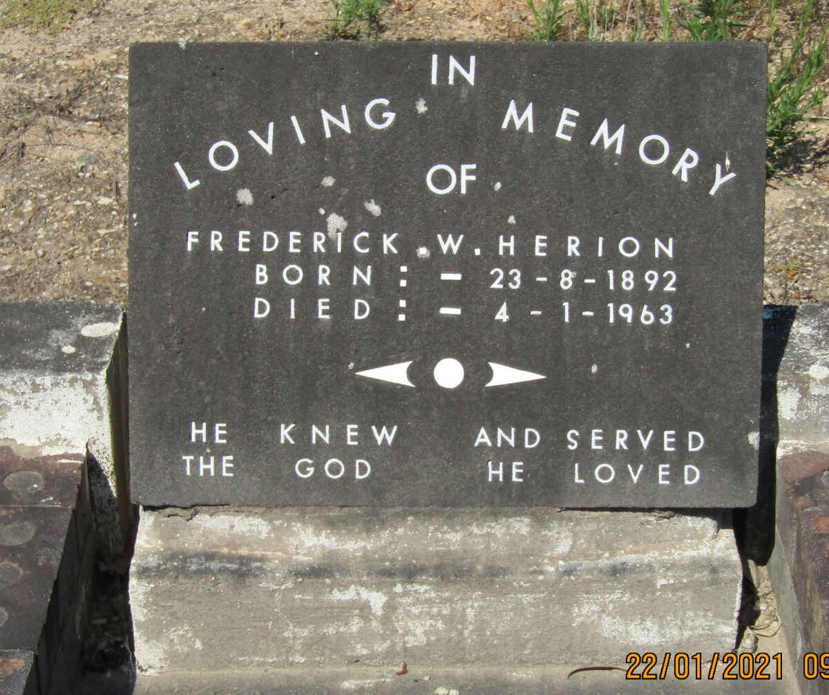 HERION Frederick W. 1892-1963