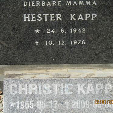 KAPP Hester 1942-1976 :: KAPP Christie 1965-2009