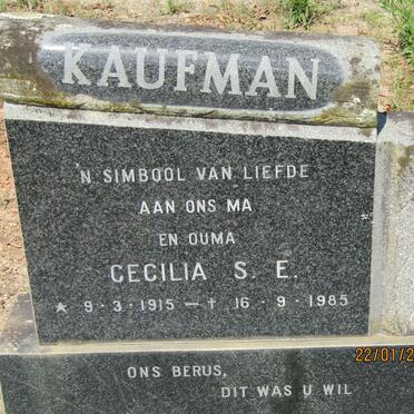 KAUFMAN Cecilia S.E. 1915-1985