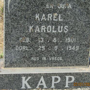 KAPP Karel Karolus 1901-1949