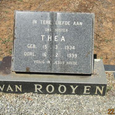 ROOYEN Thea, van 1934-1999