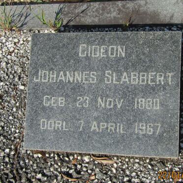 SLABBERT Gideon Johannes 1880-1967