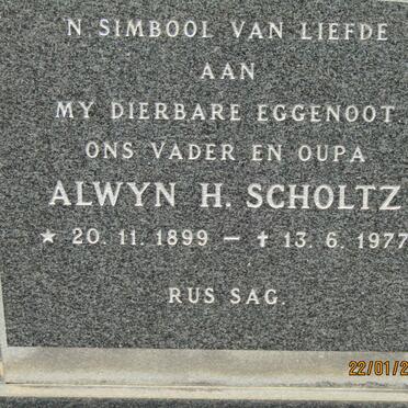 SCHOLTZ Alwyn H. 1899-1977