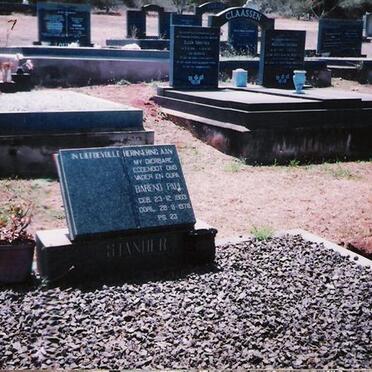 STANDER Barend Paul 1933-1978