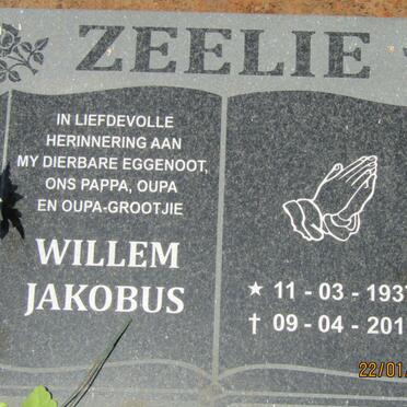 ZEELIE Willem Jakobus 1937-2017