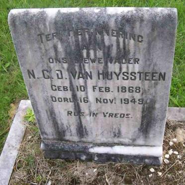 HUYSSTEEN N.C.D., van 1868-1949