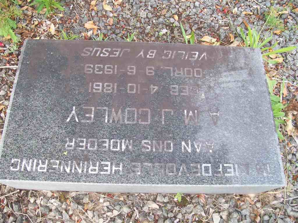 COWLEY A.M.J. 1861-1939