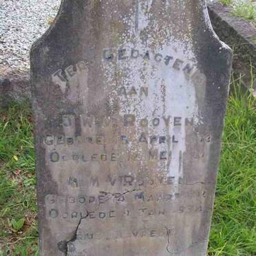 ROOYEN J.W., van 1878-1949 :: VAN ROOYEN M.M. 1812-1834