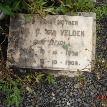 VELDEN Johanna C., van nee REID 1898-1908