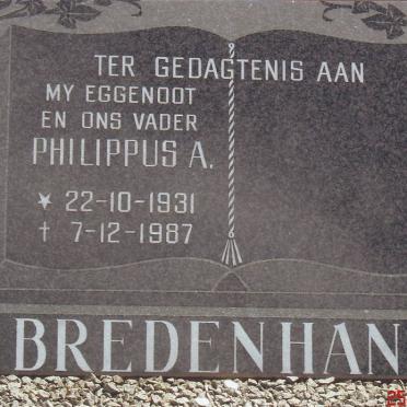 BREDENHANN Philippus A. 1931-1987