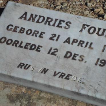FOURIE Andries 1876-1944