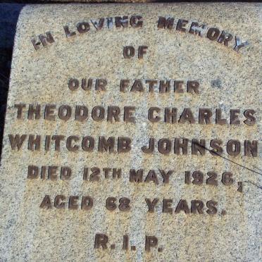 JOHNSON Theodore Charles Whitcomb -1926