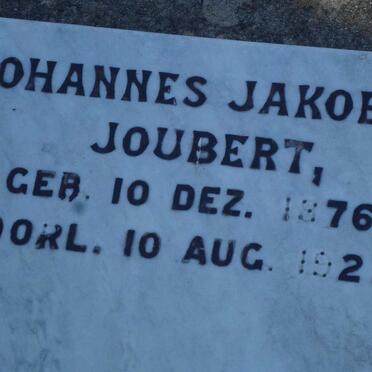 JOUBERT Johannes Jakobus 1876-1923