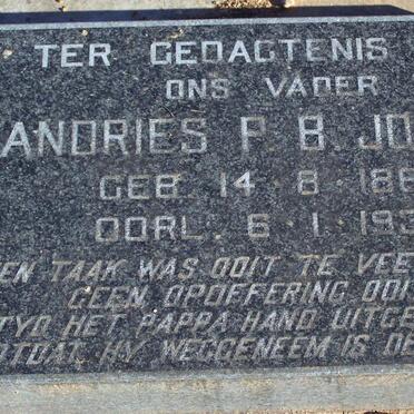 JONKER Andries P.B. 1867-1938