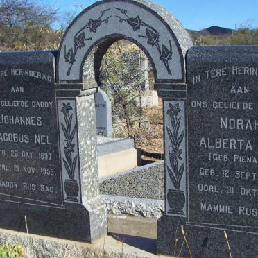 NEL Johannes Jacobus 1897-1955 &amp; Norah Alberta PIENAAR 1899-1955