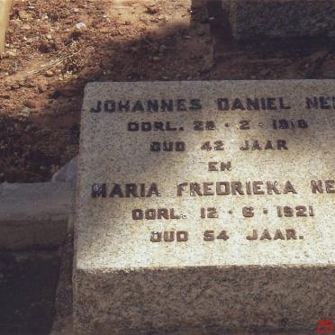NEL Johannes Daniel -1916 &amp; Maria Fredrieka -1921