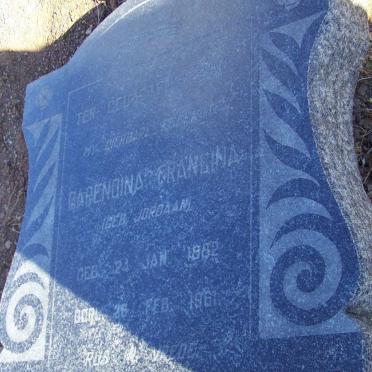 STASSEN Barendina Francina nee JORDAAN 1882-1961