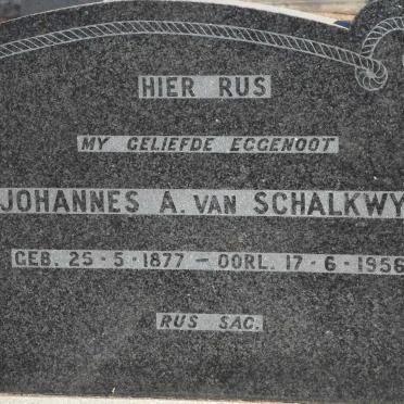 SCHALKWYK Johannes A., van 1877-1956