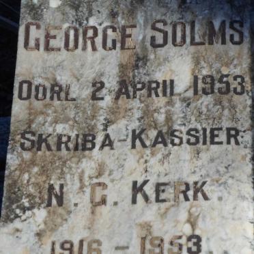 SOLMS George 1916-1953