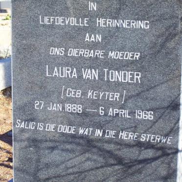 TONDER Laura, van nee KEYTER 1888-1966