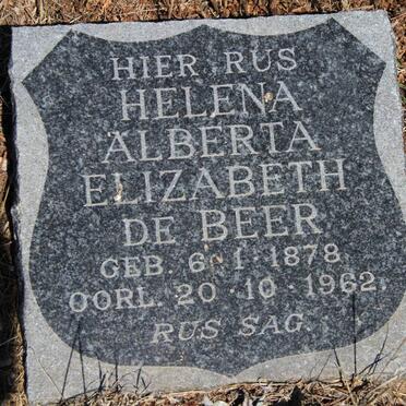 BEER Helena Alberta Elizabeth, de 1878-1962