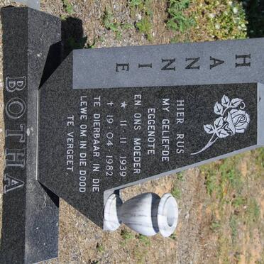 BOTHA Hannie 1939-1982