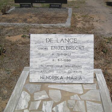 LANGE Hendrika Maria, de nee ENGELBRECHT 1907-1996