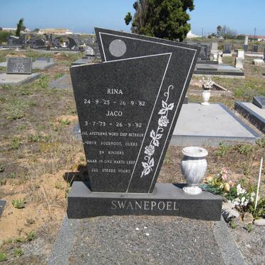 SWANEPOEL Rina 1925-1982 :: SWANEPOEL Jaco 1973-1982