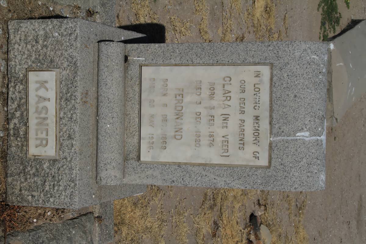 KASNER Ferdinand 1869-1936 &amp; Clara VEER 1876-1920