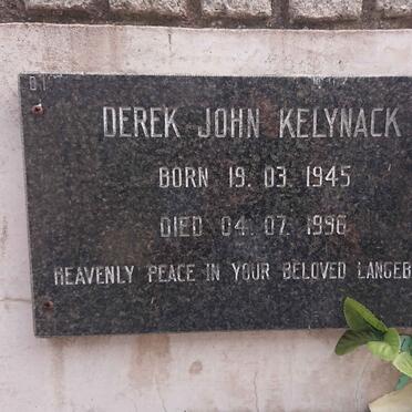 KELYNACK Derek John 1945-1996