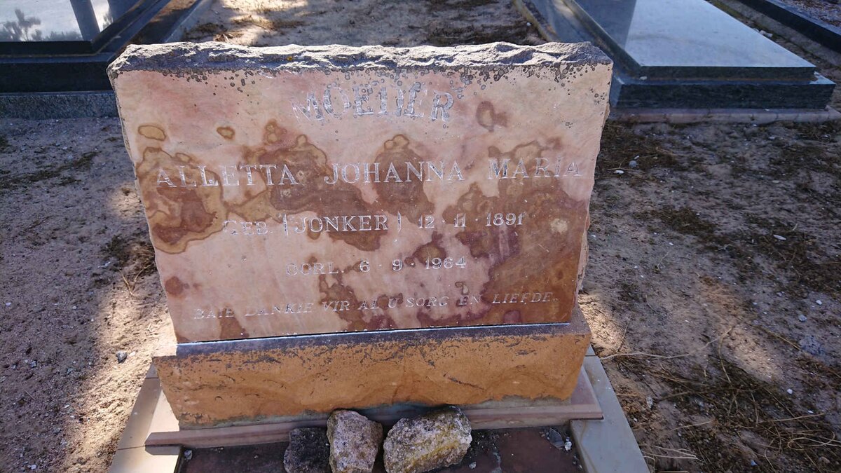 ? Alletta Johanna Maria nee JONKER 1891-1964