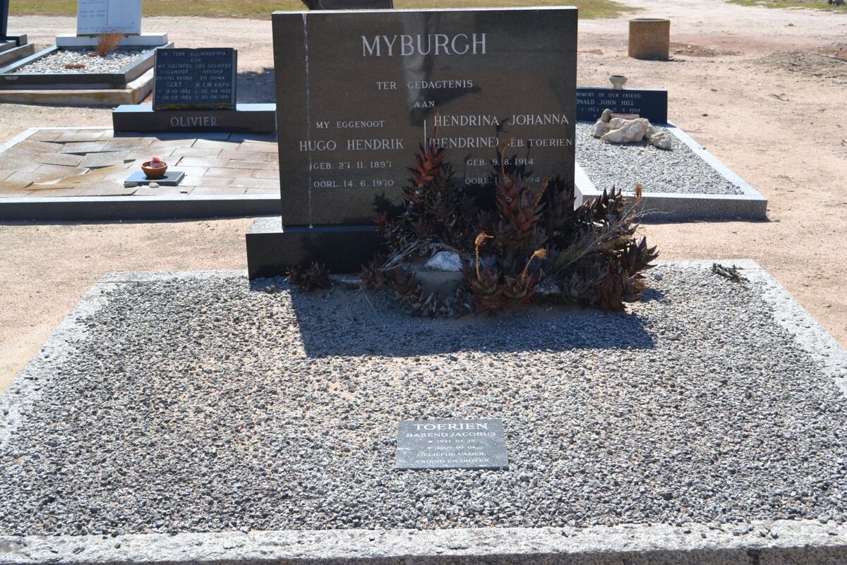 MYBURGH Hugo Hendrik 1897-1970 &amp; Hendrina Johanna TOERIEN 1914-1994 :: TOERIEN Barend Jacobus 1921-2009
