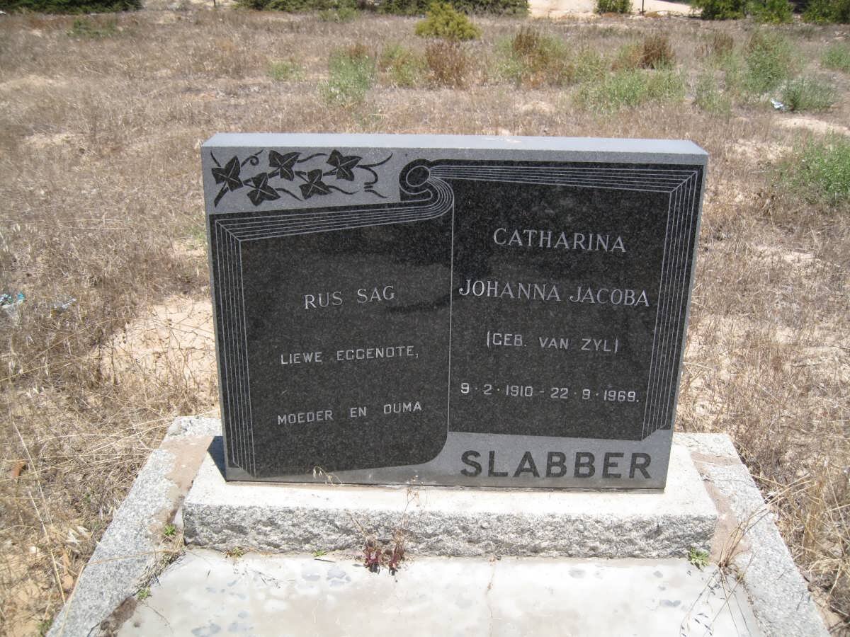 SLABBER Catharina Johanna Jacoba nee VAN ZYL 1910-1969