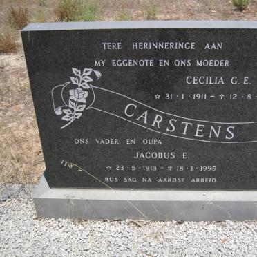CARSTENS Jacobus E. 1913-1995 &amp; Cecilia G.E 1911-1987