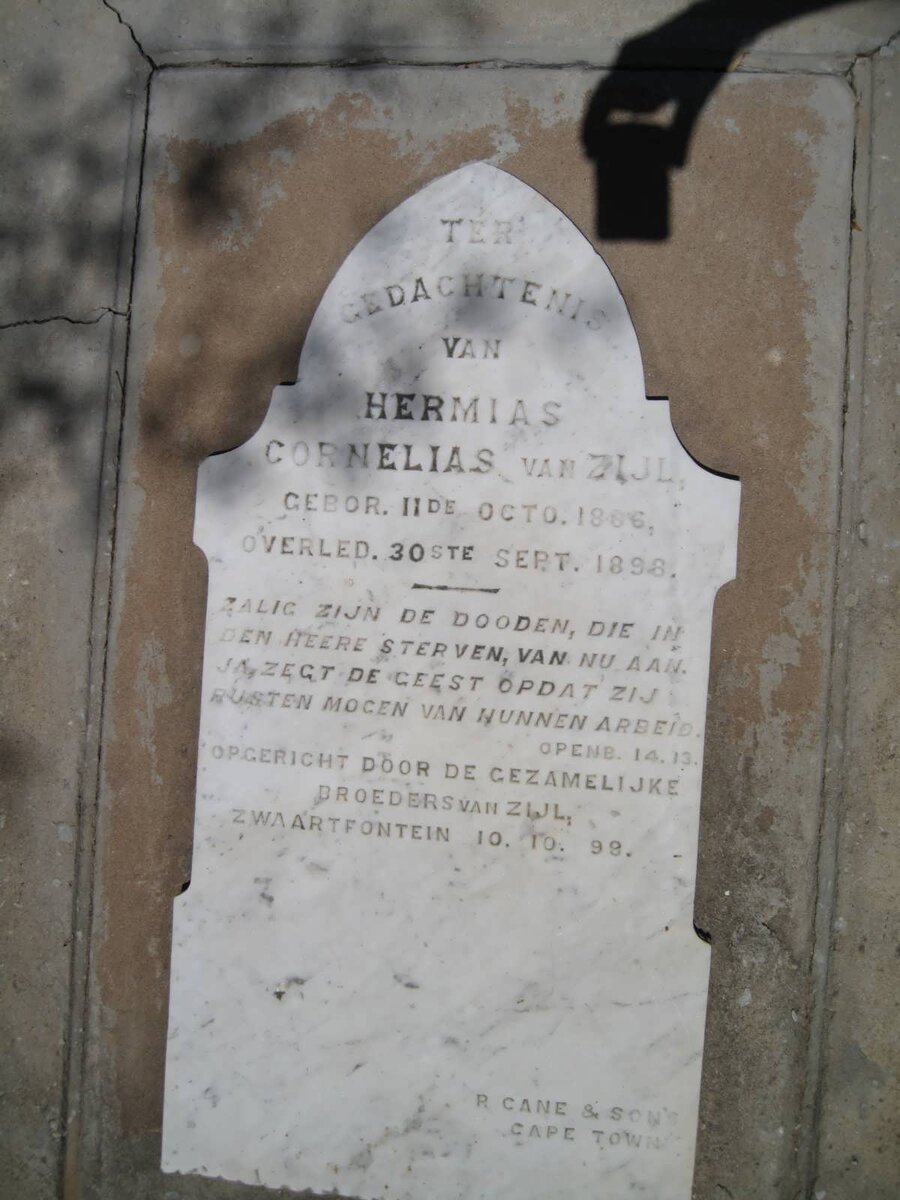 ZIJL Hermias Cornelias, van 1886-1898