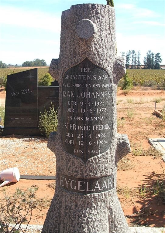 EYGELAAR Izak Johannes 1924-1972 &amp; Ester THERON 1928-1985